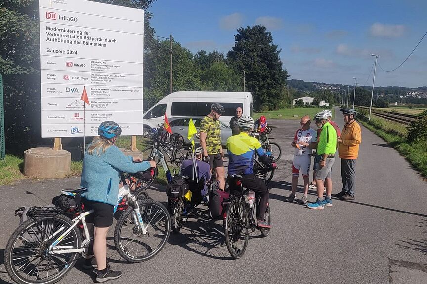 Sternfahrt_DO_1 Start der Zubringertour ab Bahnhof Bösperde